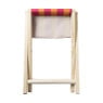 Opvouwbaar strandkrukje streep - roze/rood - 37x32x35 cm