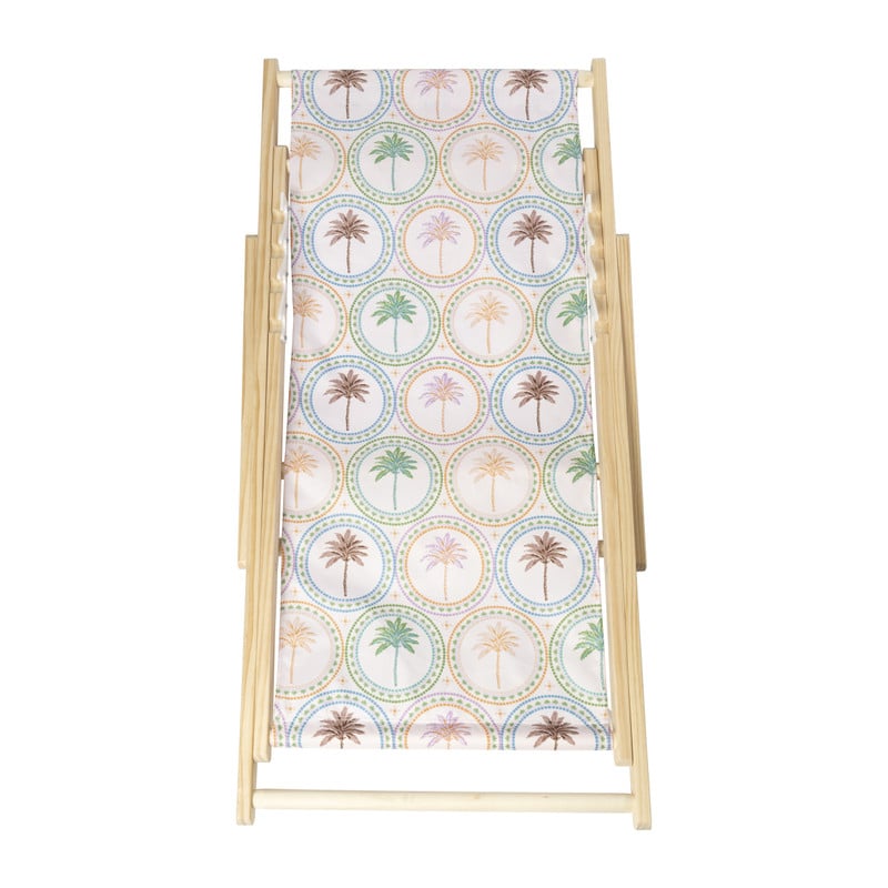 Strandstoel palmbomen - multikleur - 92x82x58 cm