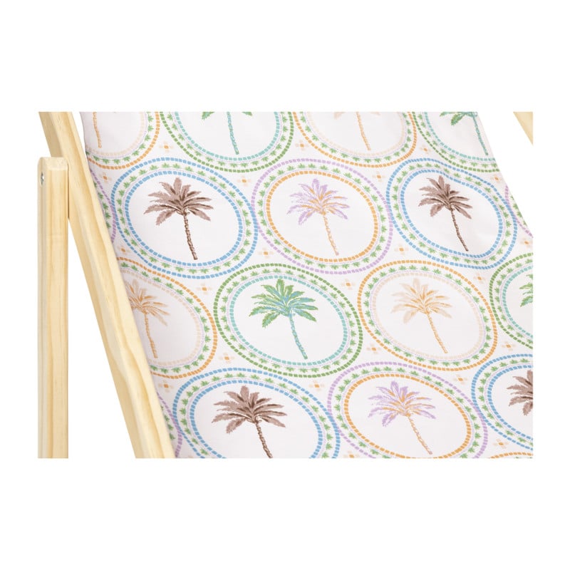 Strandstoel palmbomen - multikleur - 92x82x58 cm