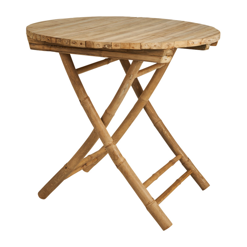 Tafel bamboe - ø80x80 cm