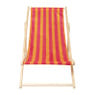 Strandstoel streep - oranje/roze - 92x82x58 cm