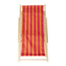 Strandstoel streep - oranje/roze - 92x82x58 cm