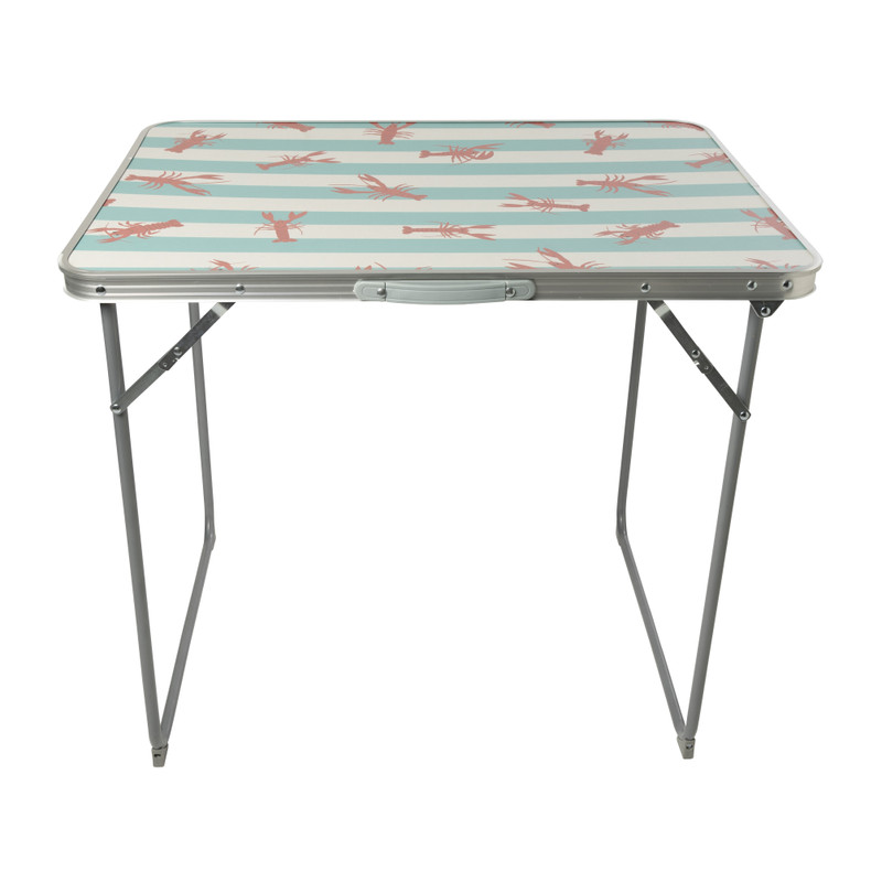 Klaptafel kreeft - blauw/rood - 80x70x60 cm
