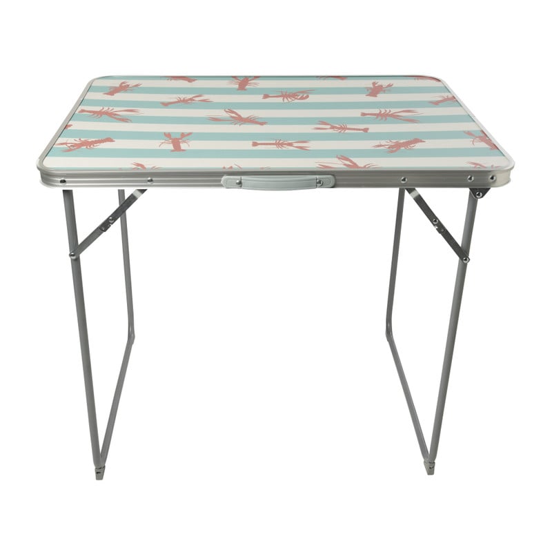 Klaptafel kreeft - blauw/rood - 80x70x60 cm
