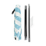 Strandtent - blauw/wit - 220x120 cm