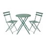 Bistroset tafel + 2 stoelen - groen - ⌀59x70 | 41x44x81 cm