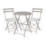 Bistroset tafel + 2 stoelen - grijs -⌀59x70 | 41x44x81 cm