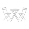 Bistroset tafel + 2 stoelen - wit - ⌀59x70 | 41x44x81 cm