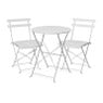 Bistroset tafel + 2 stoelen - wit - ⌀59x70 | 41x44x81 cm