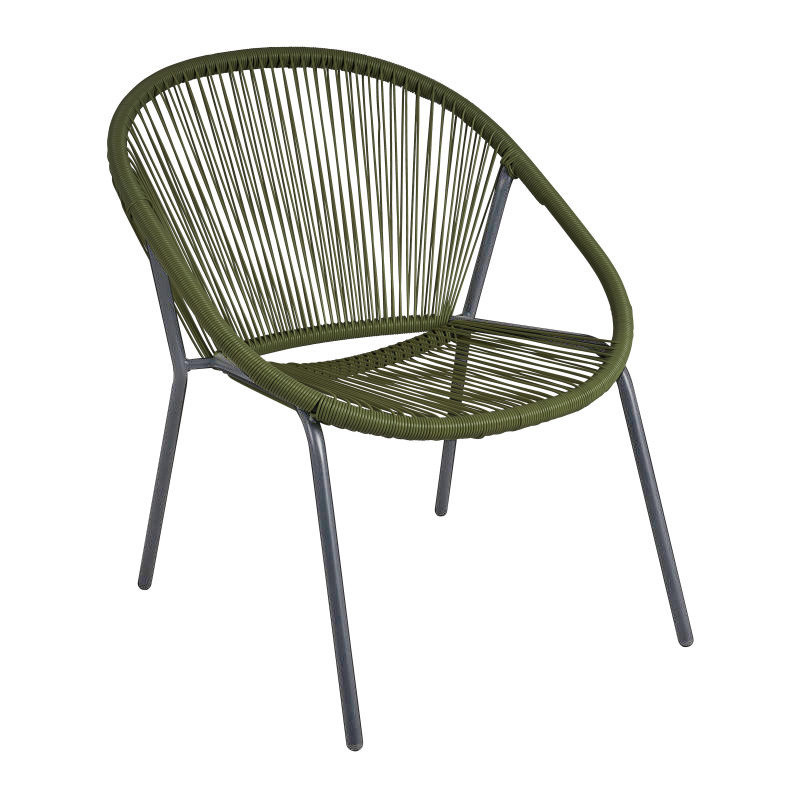 Stapelstoel metaaldraad - groen - 71x62x83 cm