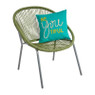 Stapelstoel metaaldraad - groen - 71x62x83 cm