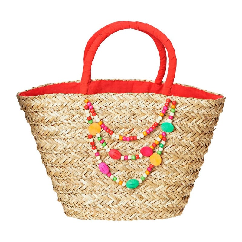Strand/picknicktas kralen - rood