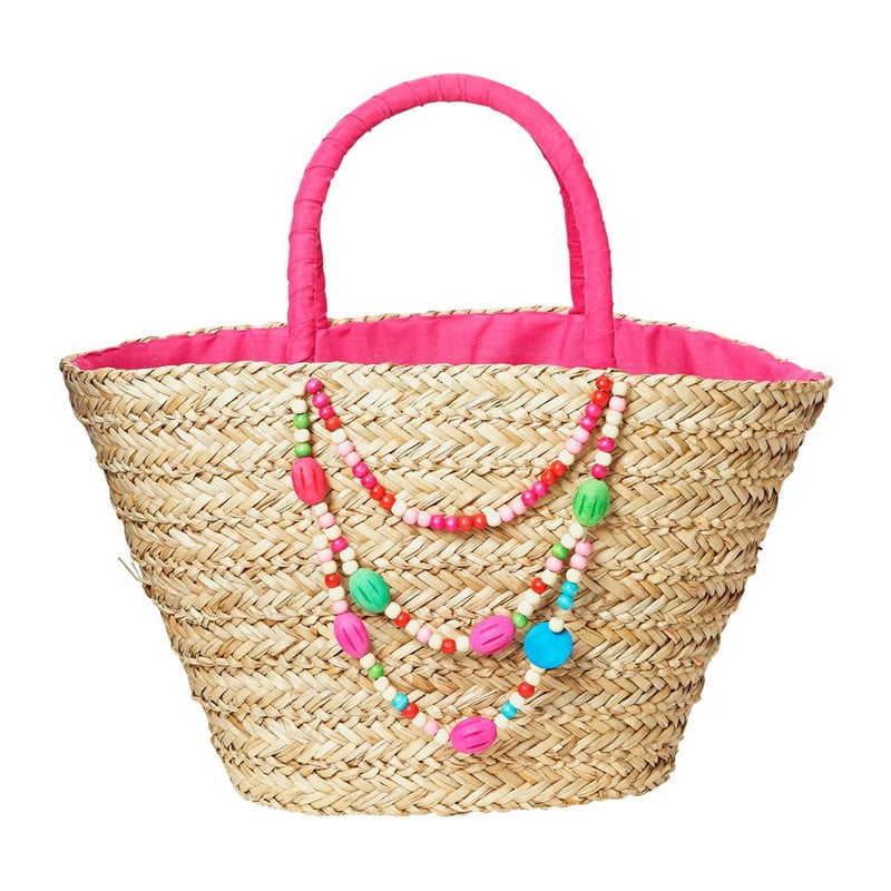 Strand/picknicktas kralen - roze