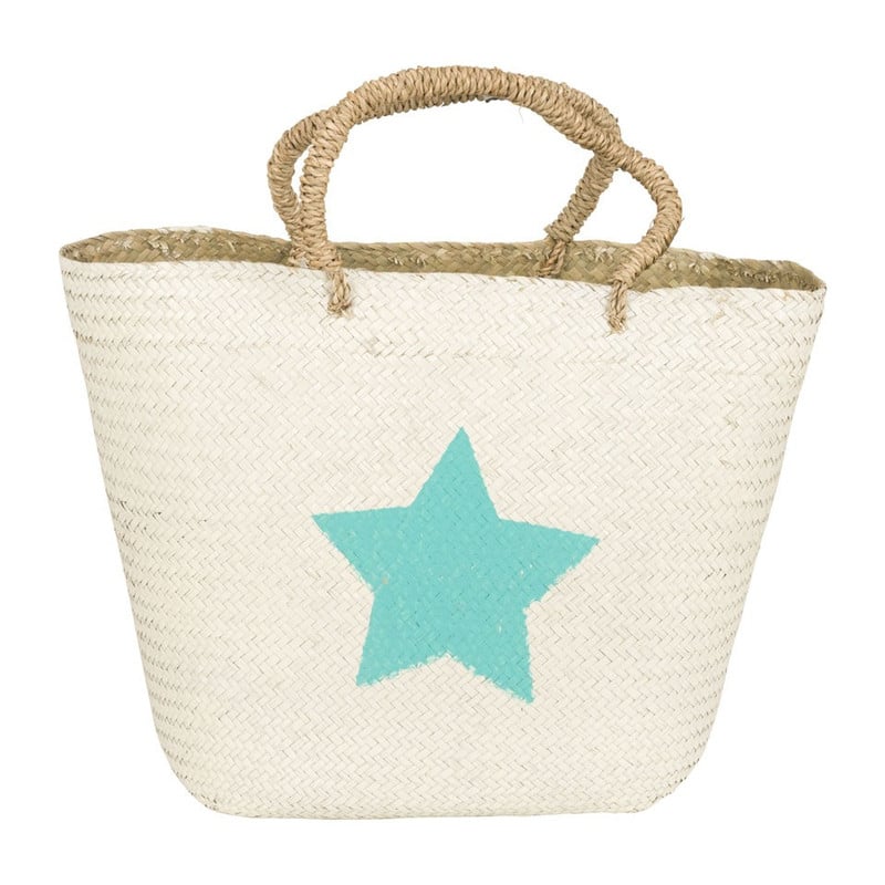 Strand/picknicktas ster - wit