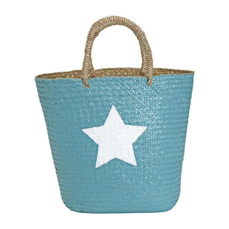 Strand/picknicktas ster - blauw