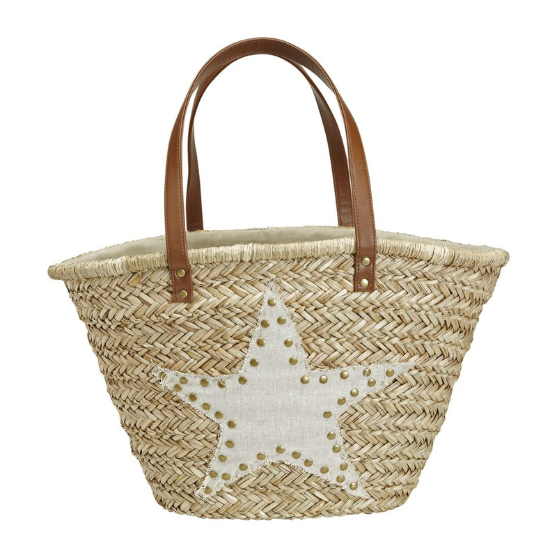 Strand/picknicktas ster - beige