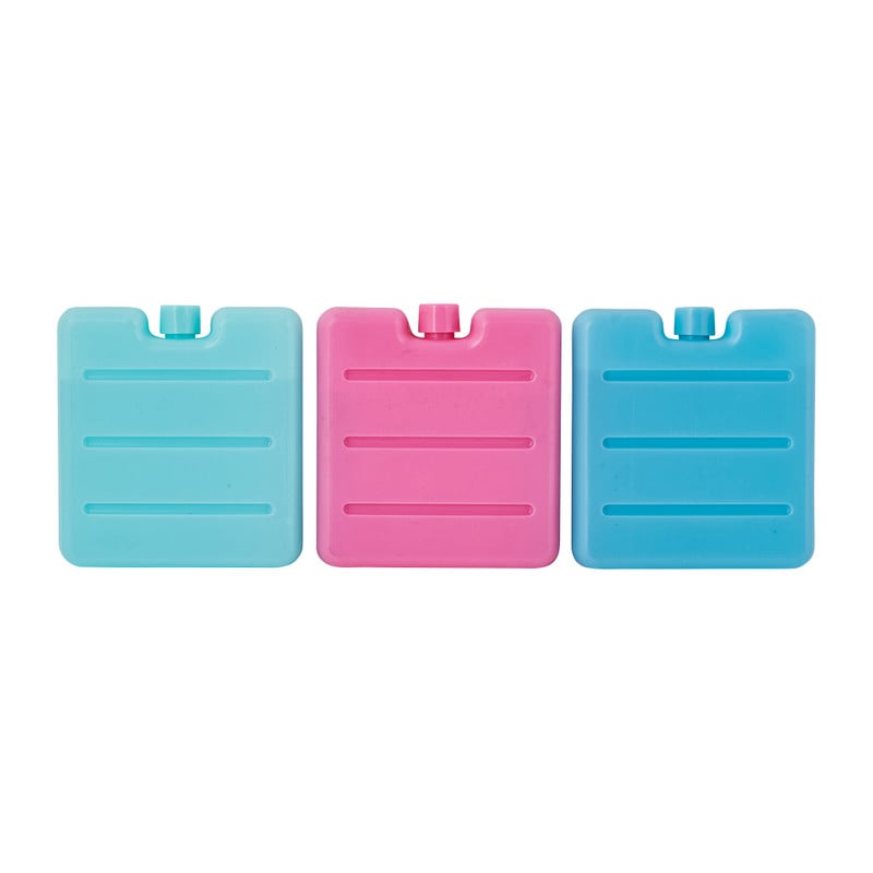 Koelelement - blauw/roze -  set van 3