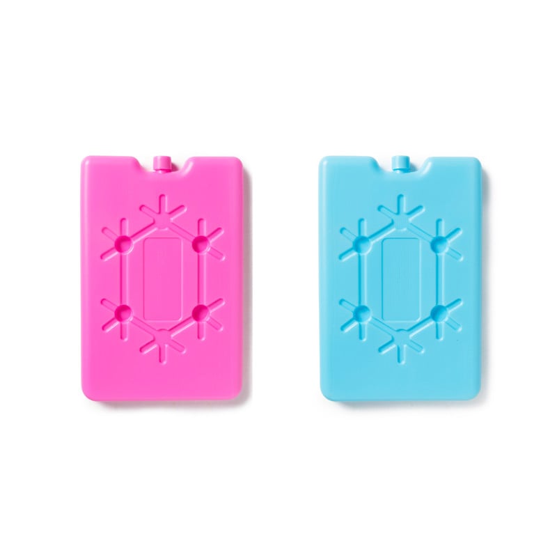 Koelelementen set van 2 - roze/blauw - 11x16 cm 