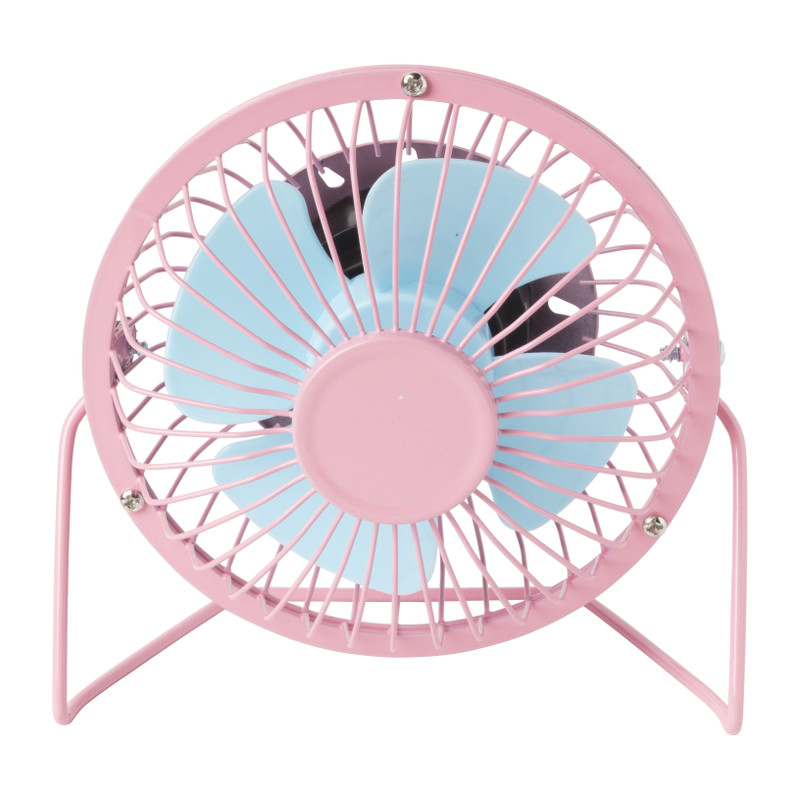 Mini tafelventilator - roze/blauw - ⌀15 cm