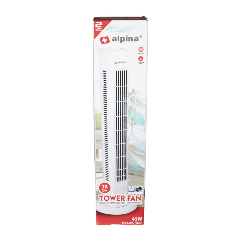 Alpina torenventilator - 45 watt - 78 cm