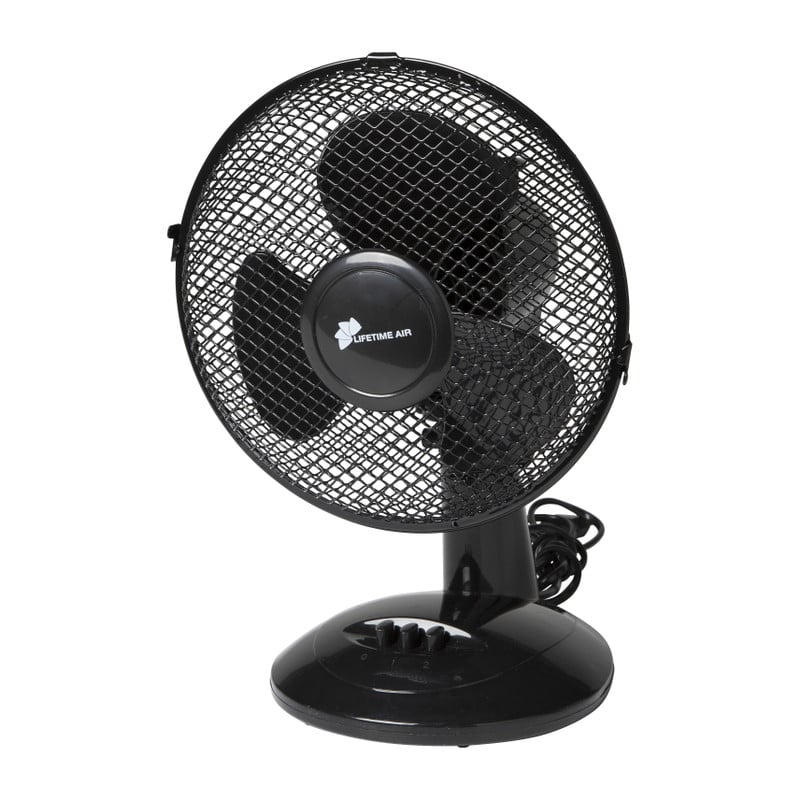 Tafelventilator - zwart - ⌀28x38 cm