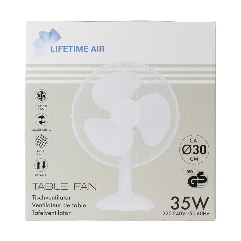 Tafelventilator - wit - 49x34x23.5 cm
