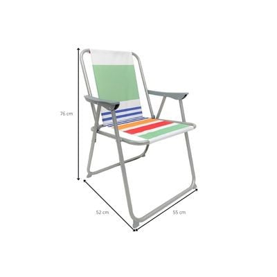 Klapstoel - gestreept - 55x52x76 cm 