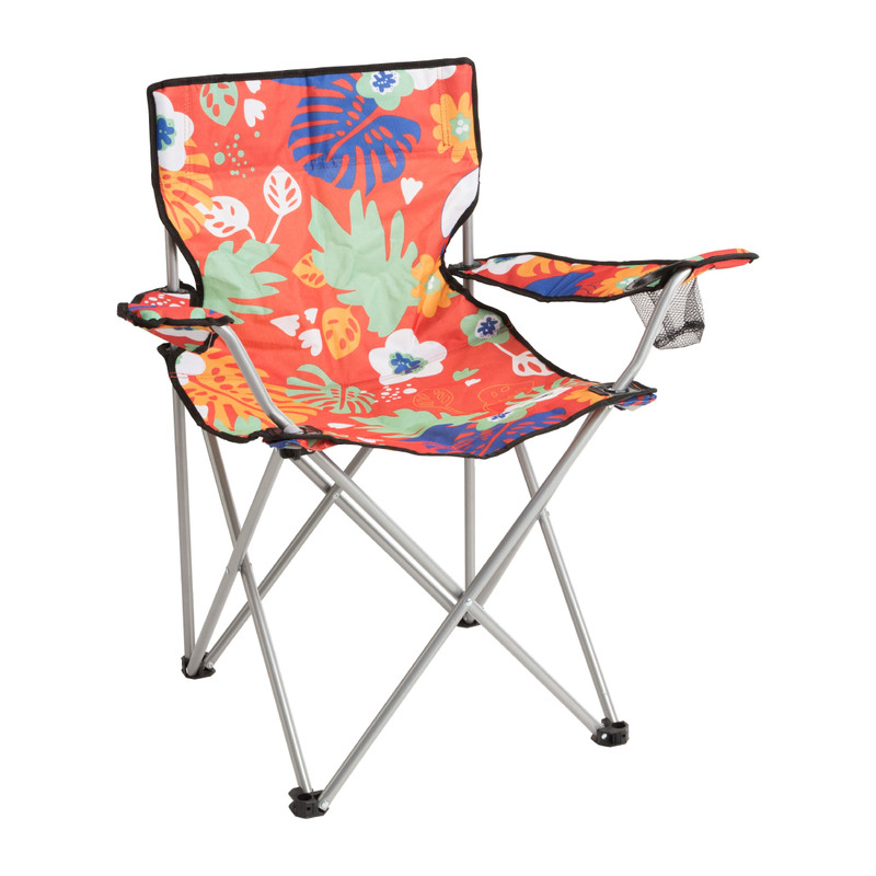 Campingstoel - gebloemd - 50x75x81 cm