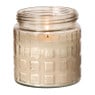 Citronella kaars in glas - blokpatroon - ø11.2x12 cm