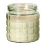 Citronella kaars in glas - blokpatroon - ø11.2x12 cm