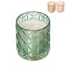 Citronella kaars in geribbeld glas - ø7.2x8 cm - diverse varianten