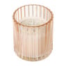 Citronella kaars in geribbeld glas - ø7.2x8 cm - diverse varianten