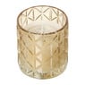 Citronella kaars in geribbeld glas - ø7.2x8 cm - diverse varianten