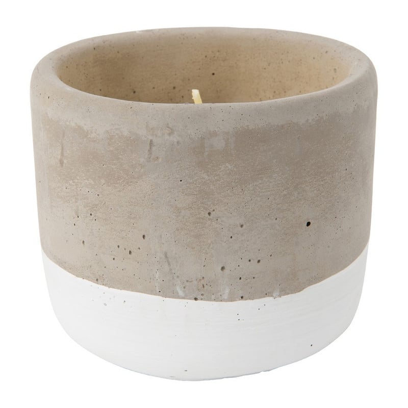Citronella kaars in cementen pot - 12x10 cm 