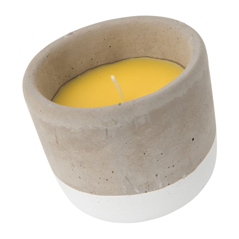 Citronella kaars in cementen pot - 12x10 cm 