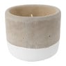 Citronella kaars in cementen pot - 12x10 cm 