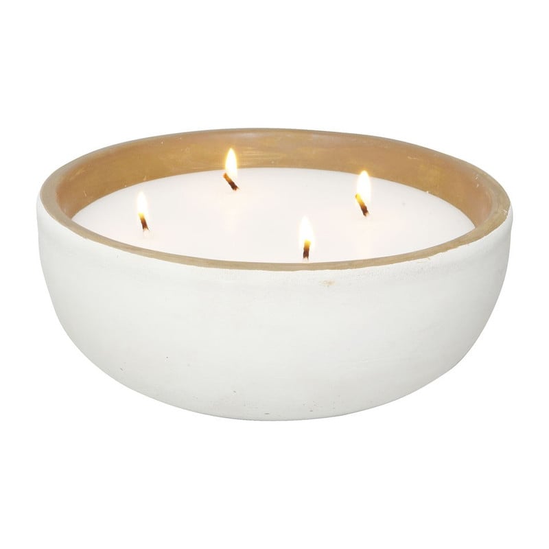 Buitenkaars keramiek pot - wit