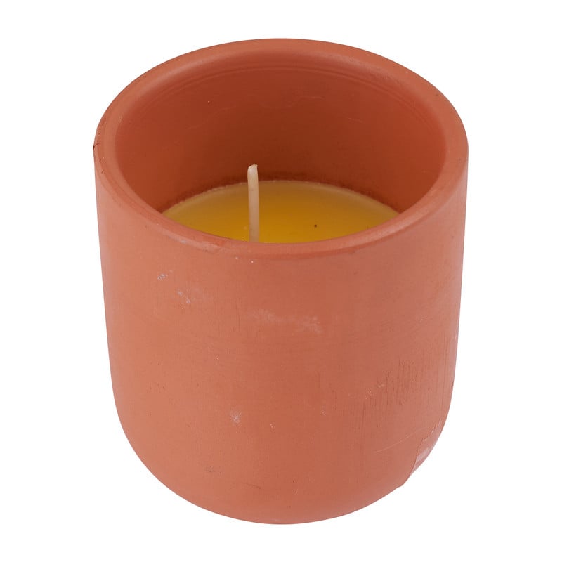 Citronella kaars terracotta - ø8x8 cm 