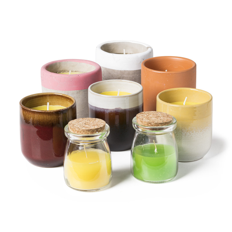 Citronella kaars in glas - set van 3