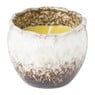 Citronella kaars in ribbel pot - diverse kleuren - ⌀10x8 cm