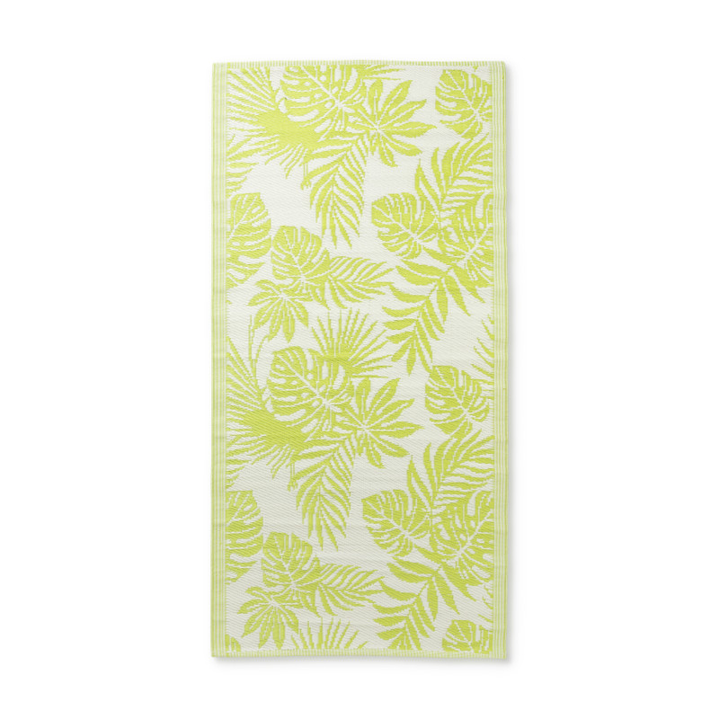 Strandmatje leaves - groen - 90x180 cm