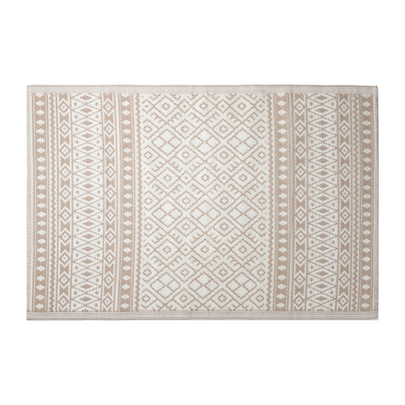 Buitenkleed ethnic - beige - 200x300 cm