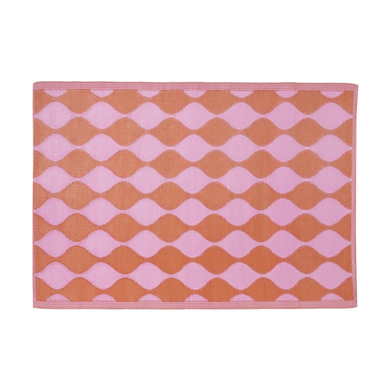 Buitenkleed flow - rood/roze - 120x180 cm