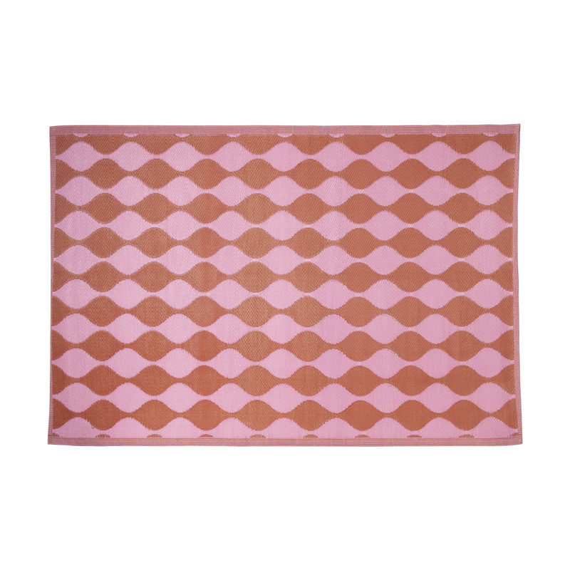 Buitenkleed flow - rood/roze - 160x230 cm