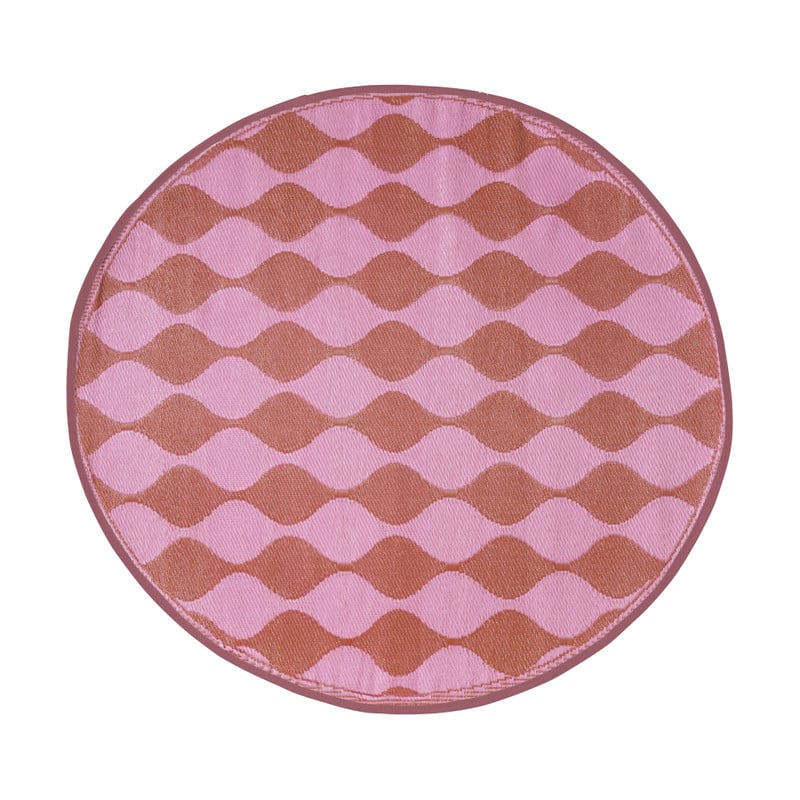 Buitenkleed flow - rood/roze - ø150 cm