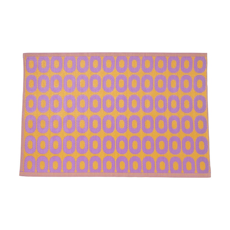 Buitenkleed rondo - paars/oranje - 120x180 cm