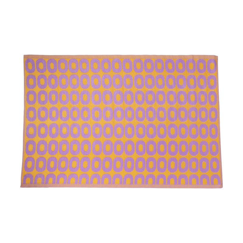 Buitenkleed rondo - paars/oranje - 160x230 cm