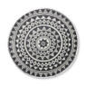 Buitenkleed mandala - zwart/wit - 180 cm 
