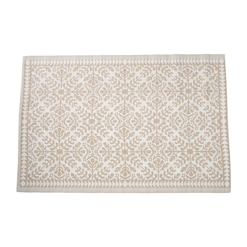 Buitenkleed ethnic - beige - 120x180 cm