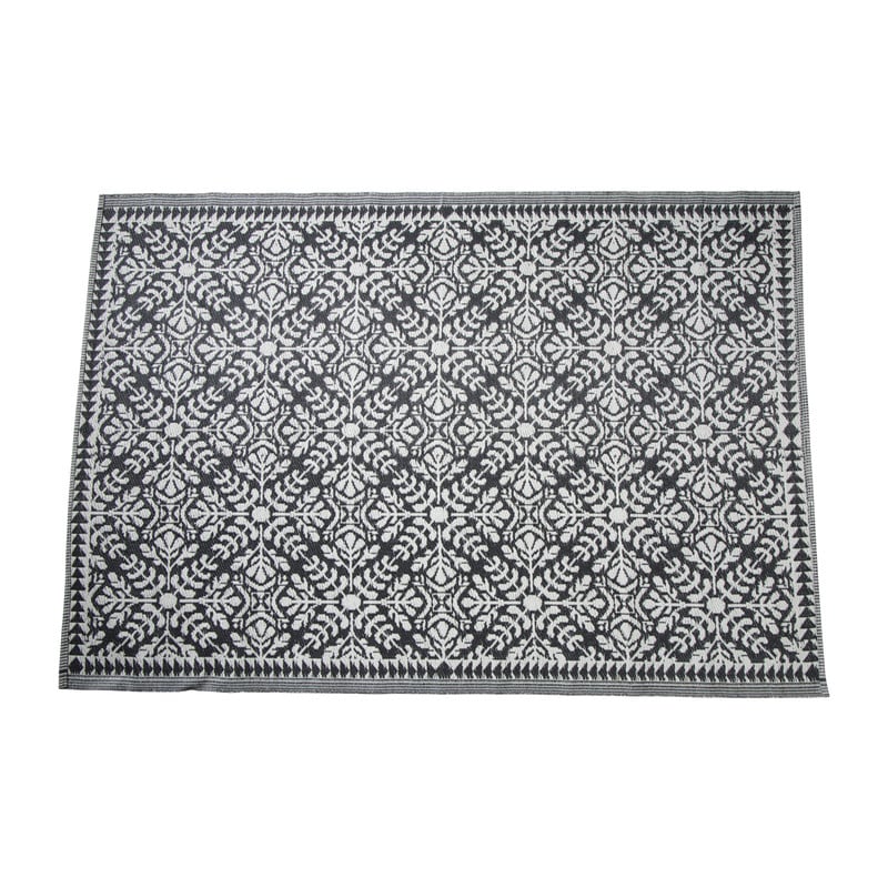 Buitenkleed ethnic - zwart - 160x230 cm